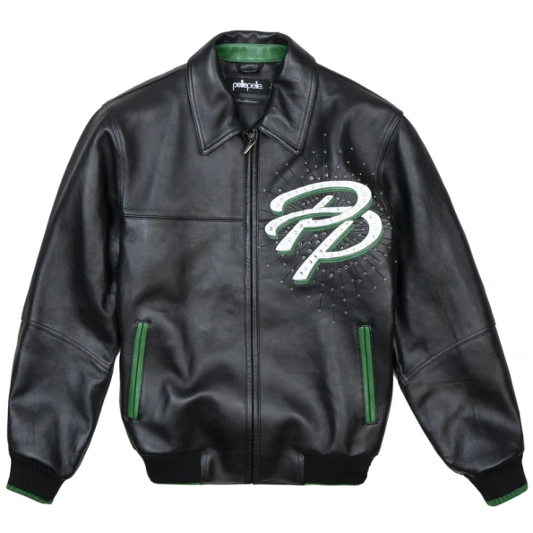 Pelle Pelle Black MB Studs Leather Jacket view 2