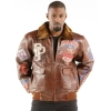 Pelle Pelle Brown MB Croc Leather Jacket