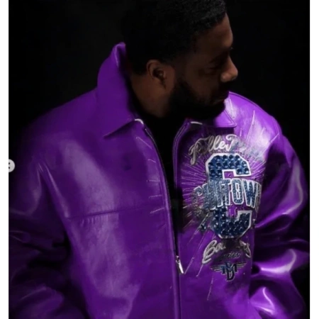 Pelle Pelle Men ChiTown Purple Leather Jacket