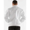 Pelle Pelle Men White Plain Leather Jacket