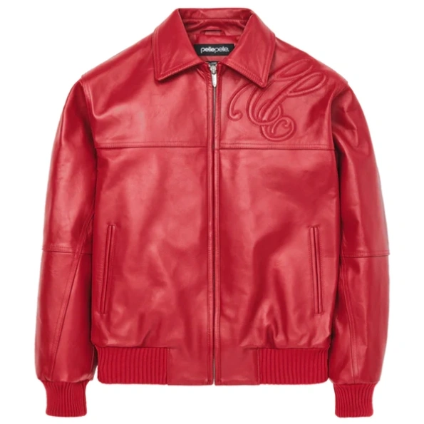 Pelle Pelle Red Plush Leather Jacket