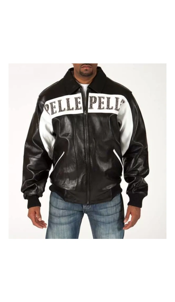 Pelle Pelle Vintage Goods Men Leather Jacket | Black & White