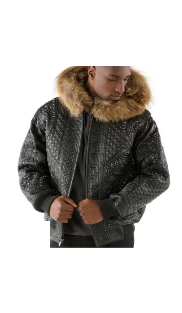Pelle Pelle Men Black Quilted Leather Jacket