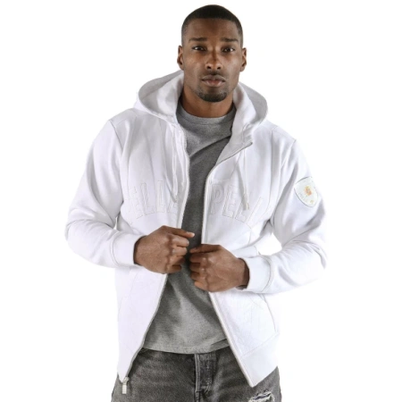 Pelle Pelle Men White Wool Hood Jacket