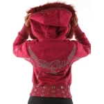 Pelle Pelle Pink Fur Hood Women Jacket