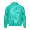 Pelle Pelle Cyan Puff Plush Leather Jacket