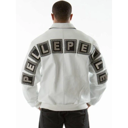 Pelle Pelle Men White Jeweled Jacket