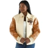 Pelle Pelle Cream And Brown Leather Jacket