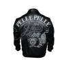 Pelle Pelle Black Exotic Tiger Leather Jacket