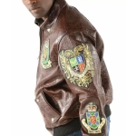 Pelle Pelle Men Brown Patched Leather JackeT