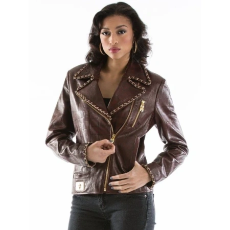 Pelle Pelle Dark Brown Studded Leather Jacket