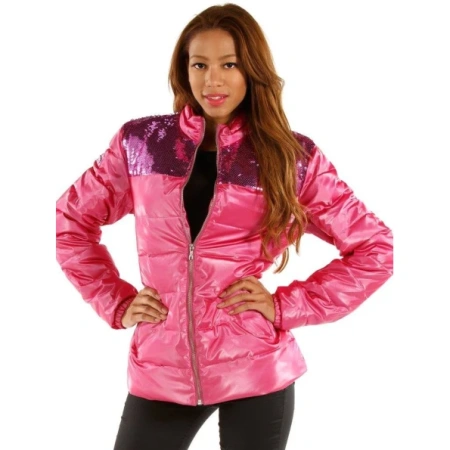 Pelle Pelle Women Metallic Pink Puffer Jacket