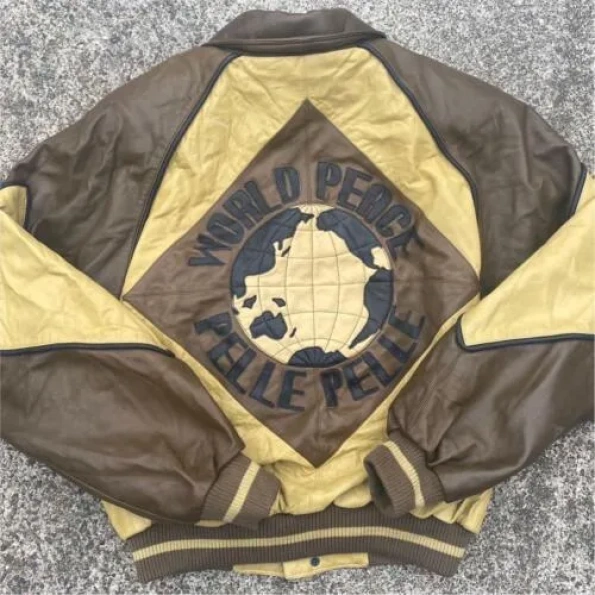 Pelle Pelle World Peace Varsity Leather Jacket | MB Jacket
