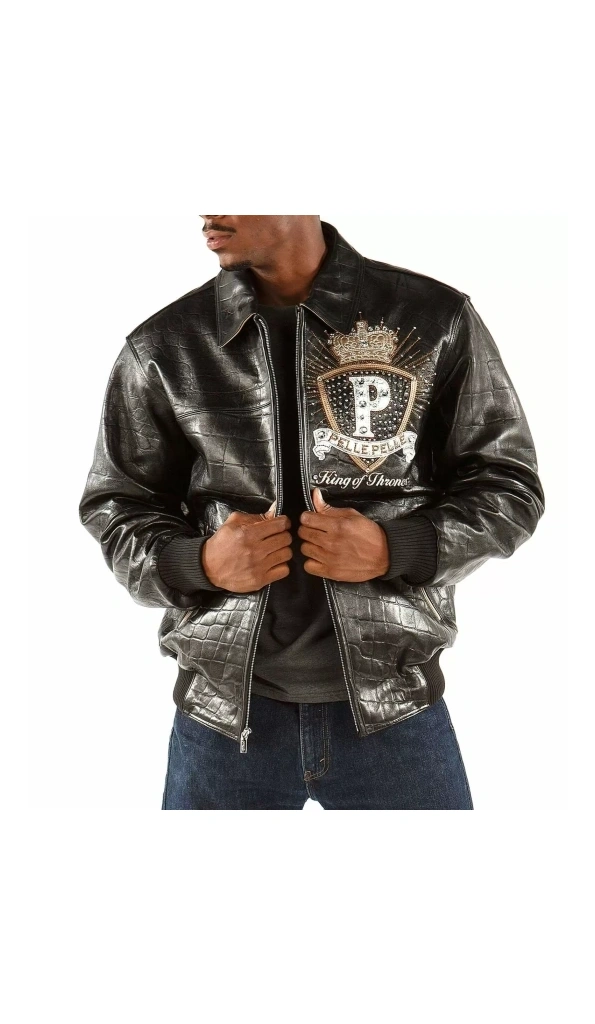 Pelle Pelle Black King Of Thrones 1978 Jacket | Men Jacket