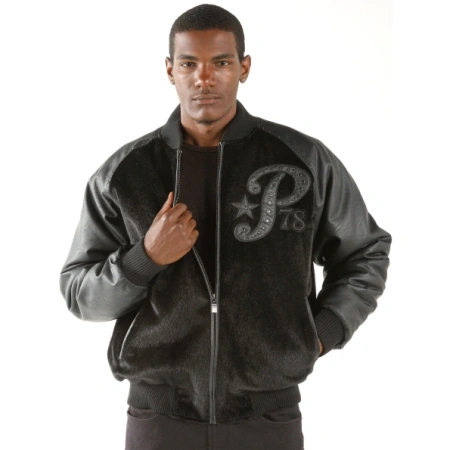 Pelle Pelle Premium Black Wool Leather Jacket