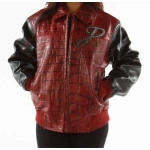 Pelle Pelle Red Exotic Croc Leather Jacket