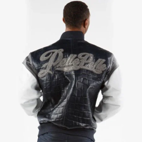 Pelle Pelle Navy Blue Croc Leather Jacket | Men Jacket