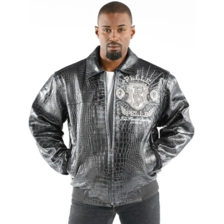 Pelle Pelle Eye On the Prize Croc Leather Jacket