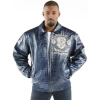 Pelle Pelle Men Blue Croc Leather Jacket