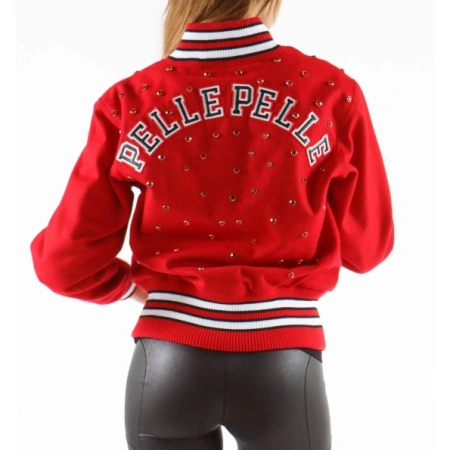 Pelle Pelle Women Studs Varsity Wool Jacket