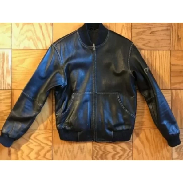 Pelle Pelle Classic Black Bomber Leather Jacket