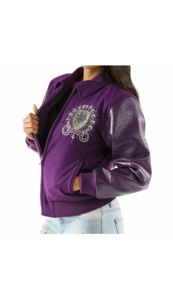 Pelle Pelle Women Immortal Purple Jacket | Leather & Wool