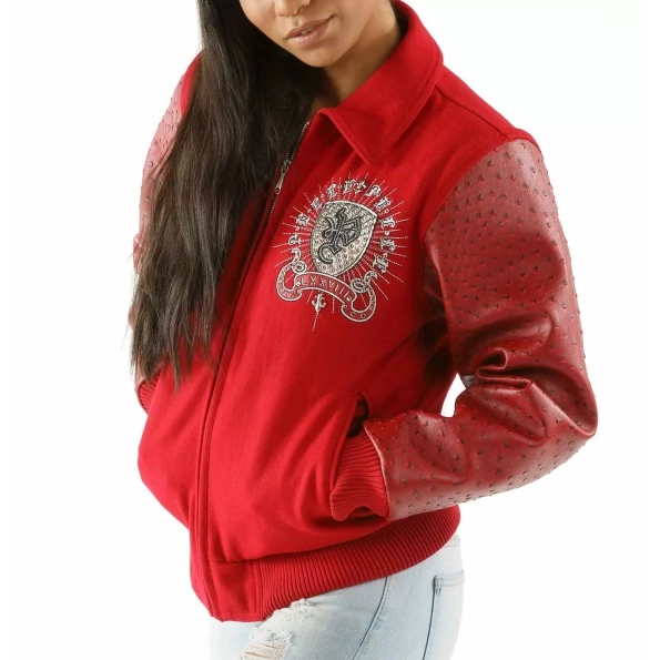 Pelle Pelle Women Immortal Red MB Jacket | Leather & Wool