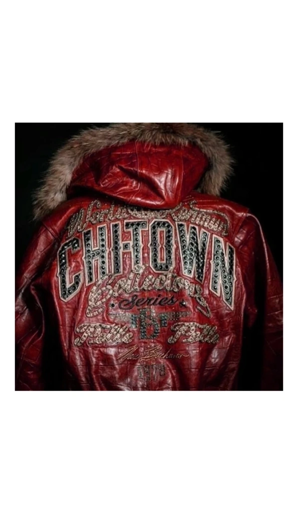Pelle Pelle Red World Renown ChiTown Jacket | Fur Hood