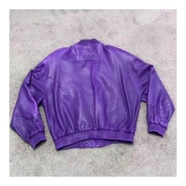 Pelle Pelle Bomber Purple Leather Jacket