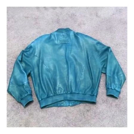 Pelle Pelle Turquoise Bomber Leather Jacket