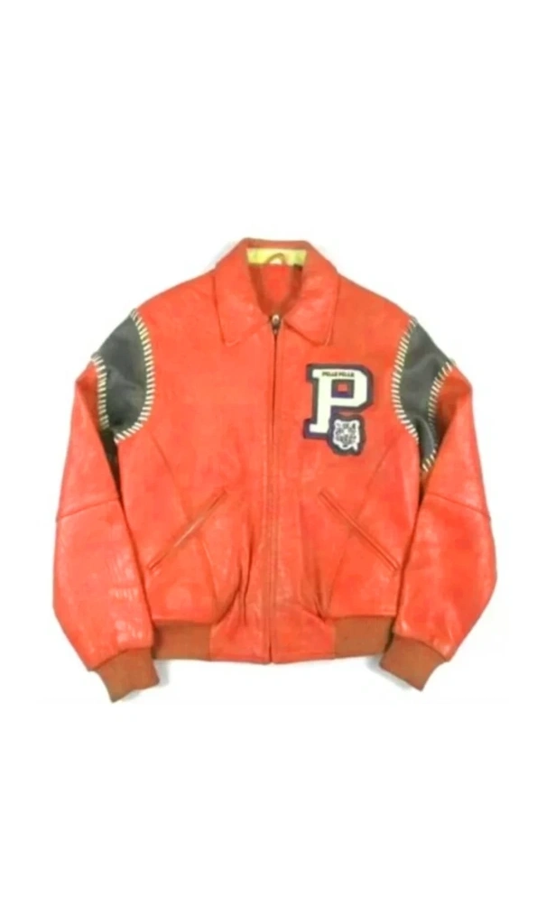 Pelle Pelle Bomber Orange Leather Jacket | Men & Women