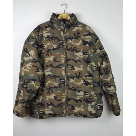 Pelle Pelle Green Camouflage Puffer Jacket