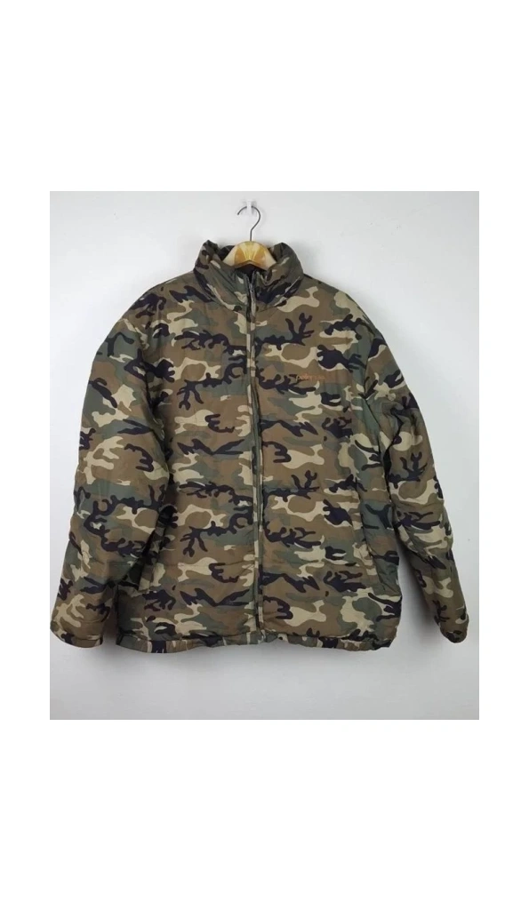 Pelle Pelle Green Camouflage Puffer Jacket