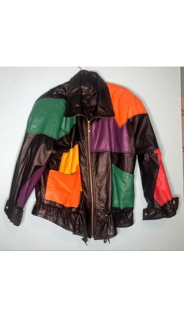 Pelle Pelle Multicolor Bomber Leather Jacket
