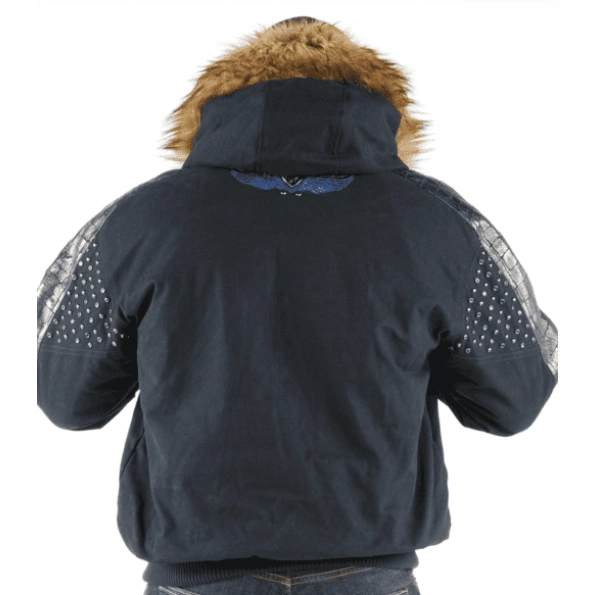 Pelle Pelle Men Airborne Navy Blue Jacket | Fur Hood Jacket