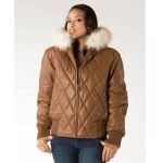 Pelle Pelle Women Brown Quilted Leather Jacket