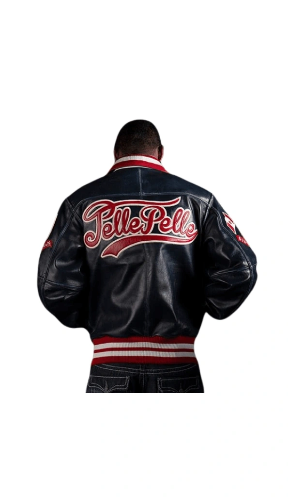 Pelle Pelle Varsity Leather Navy Blue Jacket | Men Jacket