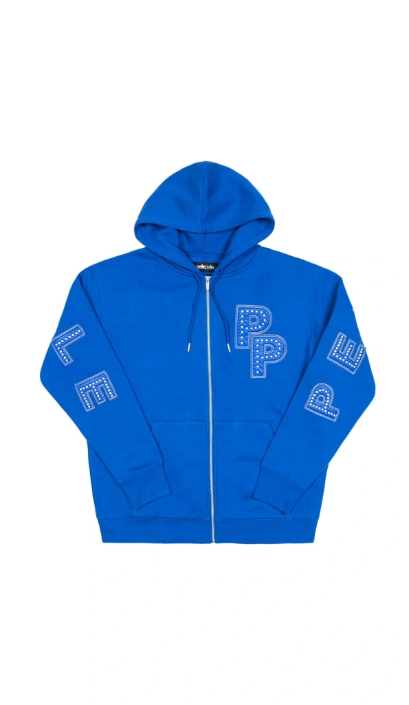 Pelle Pelle Blue Wool Hood Jacket