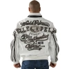 Pelle Pelle Men White Croc Leather Jacket