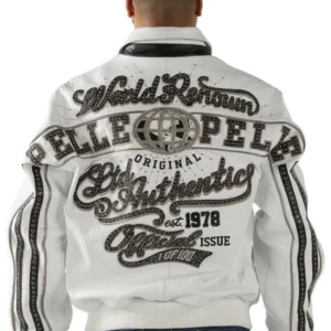 Pelle Pelle Men White Croc Leather Jacket | World Renown view 2