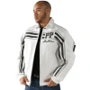 Pelle Pelle Men White Croc Leather Jacket