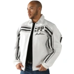 Pelle Pelle Men White Croc Leather Jacket