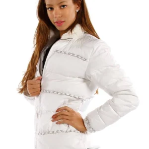 Pelle Pelle White Puffer Studs Jacket | Women Jacket