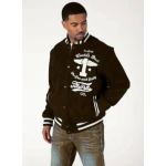 Pelle Pelle Brown World Best Men Varsity Jacket