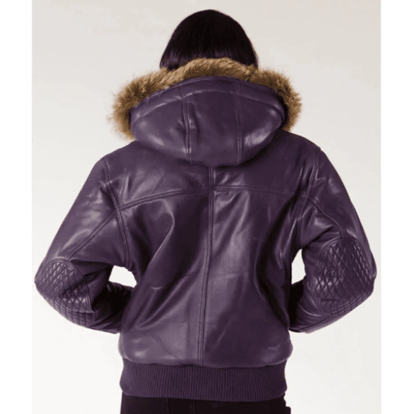 Pelle Pelle Quilted Fur Hood Leather Jacket