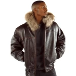 Pelle Pelle Men Dark Brown Scripted Jacket