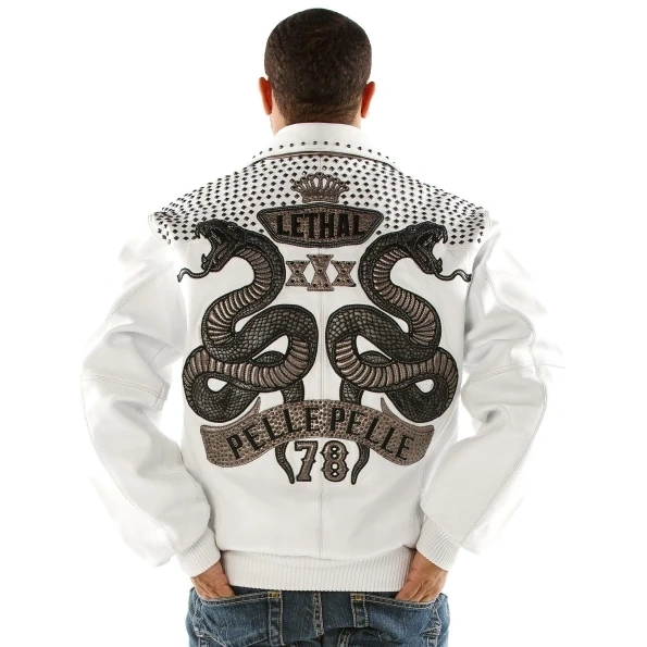 Pelle Pelle Lethal White Studded Jacket