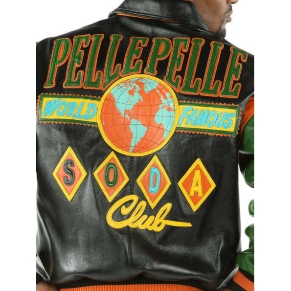 Pelle Pelle Men Soda Club Varsity Leather Jacket view 3