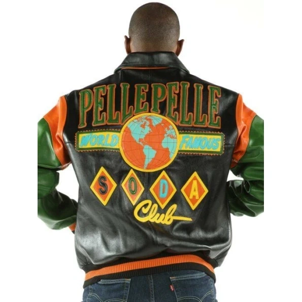 Pelle Pelle Men Soda Club Varsity Leather Jacket