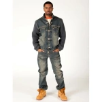 Pelle Pelle Men Blue Wool Denim Jacket